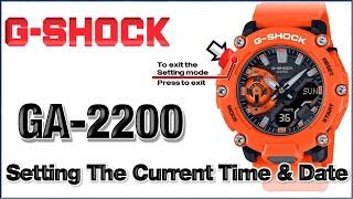 GA-2200 G-Shock Module 5674 How to Set Time, Date, Home City, DTS, 12/24H, Key Tone, Light Duration