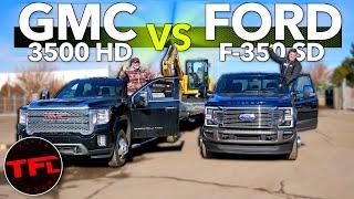 30,000 Lbs Monster Tow Test: 2020 Ford F-350 vs GMC Sierra 3500 - Drag Racing & Tow Off!