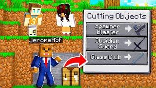 Minecraft Manhunt, But I Can CUT Open Blocks!