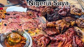 Nigeria Suya and White Amala street food - Street food in Nigeria