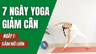 Thử thách 7 Ngày Yoga Giảm cân tại nhà - Ngày 1: Giảm mỡ 2 bên hông | Vợ Kim Ba