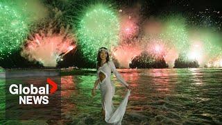 New Year’s 2025: Brazil celebrates with lively fireworks display at Copacabana Beach