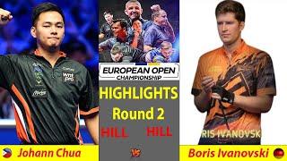 HIGHLIGHTS | Johann Chua vs Boris Ivanovski | European Open Pool Championship 2025