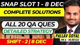 SNAP SLOT 1 SHIFT 2 ALL QUANTS QUESTIONS || 8 DECEMBER - OFFICIAL QUESTIONS