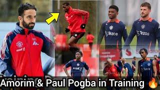 Breaking!! Ruben Amorim & Paul Pogba at Manchester United training ComplexKobbie Mainoo, Shaw, Amad