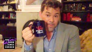 Andrew Rannells Is Loyal to the Colbert Mug