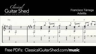 Tarrega:  Adelita - Free Sheet Music