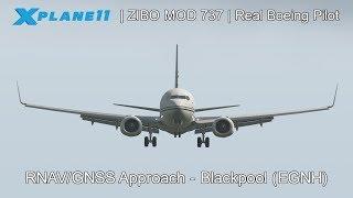 REAL BOEING PILOT | RNAV/GNSS Approach | ZIBO MOD 737 | X-Plane 11