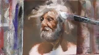 "Man" time lapse Oil Painting Demo Alla Prima by Peter Chorao