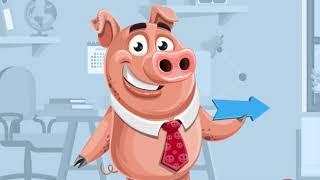 Adobe Character Animator Puppet Template - Smokey Hans the Pig, design by GraphicMama