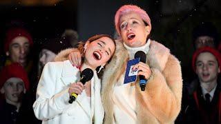 Emilia Clarke and Emma Thompson Sing 'Last Christmas' At The Covent Garden Light Switch On!