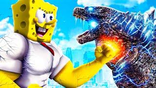 GIANT SPONGEBOB vs GODZILLA In GTA 5