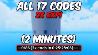 All 17 2x ( DOUBLE EXP ) Codes In 2 Minutes... (Blox Fruits)