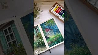 Check out my channel for full painting process video #fyp #ghiblistudio #studioghibli #watercolor