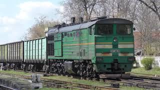 Departure of a freight train from Moldova to Ukraine. Video-friendly border guards