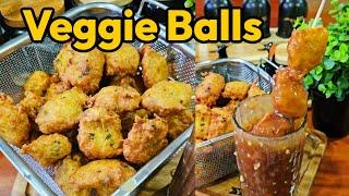 VEGGIE BALLS RECIPE with SWEET AND SPICY SAUCE