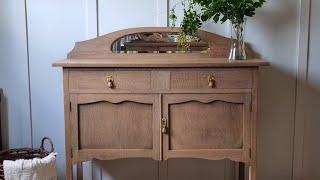 Vintage Silky Oak Sideboard Makeover. #furnitureflip #beforeandafter #howto