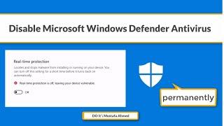 How to Disable Microsoft Defender Antivirus on Windows 10 Temporarily and Permanently 2020