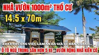 NHÀ VƯỜN BÌNH CHÁNH, 1000m2 thổ cư, tiện ích 1,5km, xe hơi đậu 5 chiếc, SHR, tặng full nội thất