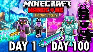 I Survived 100 Days as an ENDER PIGLIN in Hardcore Minecraft... Here’s What Happened