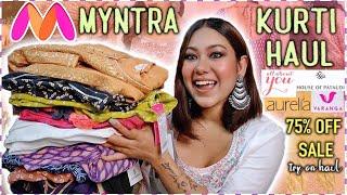 *BEST* MYNTRA Designer Kurti Haul(tryon)! 70% OFF Sale Online Shopping | ThatQuirkyMiss