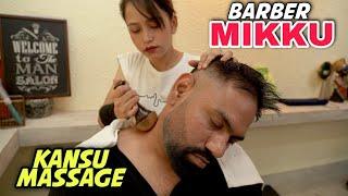 ASMR Kansu head massage, Body massage, Neck Cracking by MIKKU BARBER