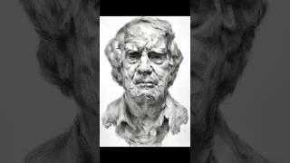 흑연 연필 목탄으로 조형물 표현 Expression of sculpture with graphite pencil and charcoal