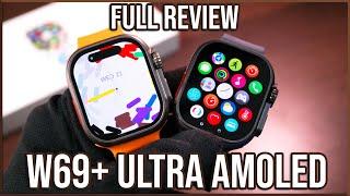 Latest W69+ Ultra AMOLED Smartwatch - 2GB, watchOS 10 Theme, Import Songs, eBooks, TWS EarPhones!