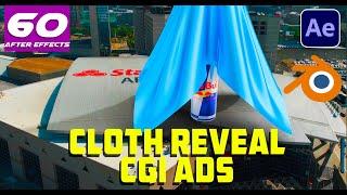 After Effects Class - 60 | Cloth Reveal CGI Ads | After Effects & Blender