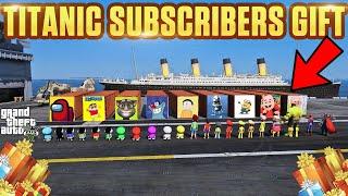 Shinchan and Franklin Unbox Subscriber Gifts in GTA 5  | Titanic Ship Containers