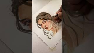 Watercolors portrait painting #drawing #beautifulgirl #sketching