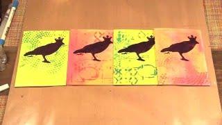 How to make a quick card using Paints and Stencils