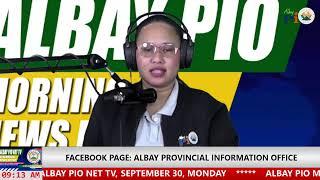 WATCH: Albay PIO Morning News Express, September 30, 2024