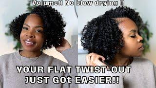 YOU can do a FLAT TWISTOUT! | Natural Hair | Simple steps! | two-strand twist | no blow drying!