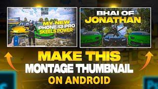 How to make gaming thumbnail || Pubg montage thumbnail Tutorial on android || montage thumbnail