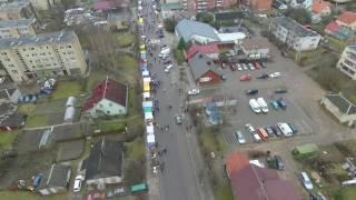 Flight Over Small Town, Fair On Street 3 - cutestockfootage.com