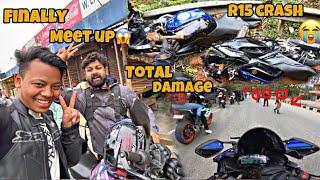 @KongkonTalukdarVlog Shillong road Sunday ride Life accident r15 safe ride friends 