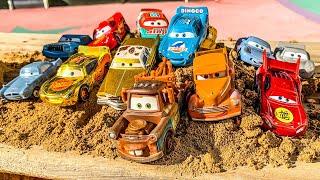 Disney Pixar Cars Lightning Mcqueen, Dinoco, Mater, Hudson, Axlerod, Finn, Frank, Guido, Mack, Shu