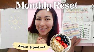 AUGUST MONTHLY RESET | monthly budget, planning & intentions + side hustle update!