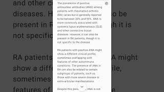 ANA positivity among RA patients #rheumatology #rheumatoid #anas