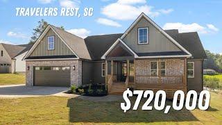 BEAUTIFUL NEW CONSTRUCTION IN TRAVELERS REST! Home Tour!