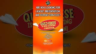QUIZVERSE | LAYOUT, PRESENTATION, AND EDITING SERVICES