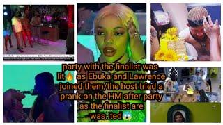 party with the finalist was lit as Ebuka and Lawrence joined them/after party doings ‍️