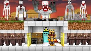 Minecraft ESCAPE SCP UNDERGROUND BUNKER HOUSE MOD / SHY GUY AND SCULPTURE !! Minecraft Mods