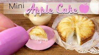 How To Mini Apple Cake Tutorial // DIY Miniature Food www.sugarcharmshop.dk