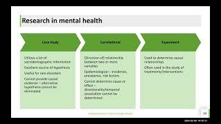 Research in mental health