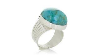 Jay King Round Turquoise Sterling Silver Ring