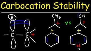 Carbocation Stability - Hyperconjugation, Inductive Effect & Resonance Structures