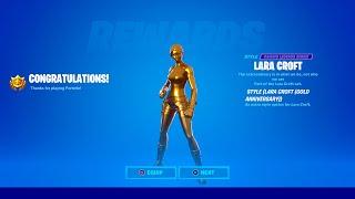 How to Unlock GOLD LARA CROFT Style in Fortnite