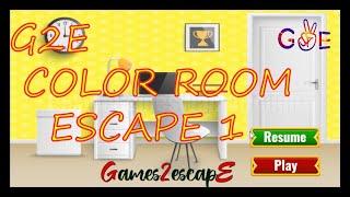 G2E Color Room Escape 1 Walkthrough [Games2Escape]